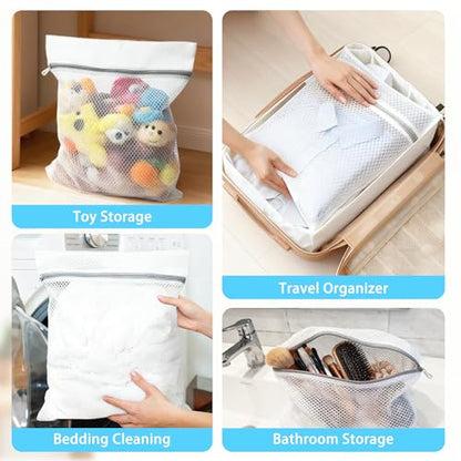 PrettyCare 3 Medium (12 x 16 in) Mesh Laundry Bags for Delicates, Durable Honeycomb Wash Bags with Premium Zippers - Laundry Essentials Mesh Bags for Lingerie, Bras, Socks, Sweater, Travel & Organize - size: Medium