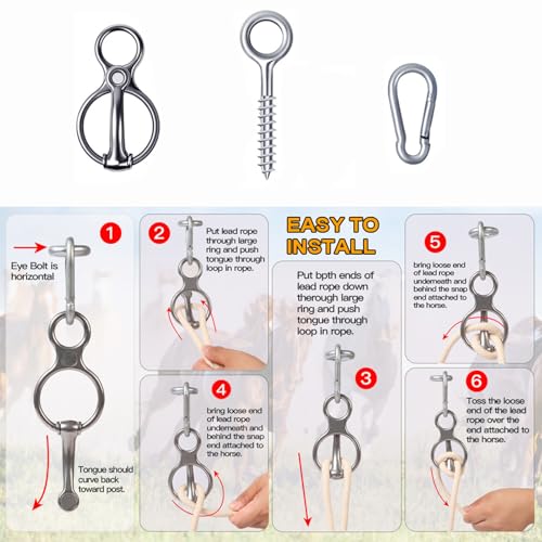 Horse Tie Ring Stainless Steel Training Equipment