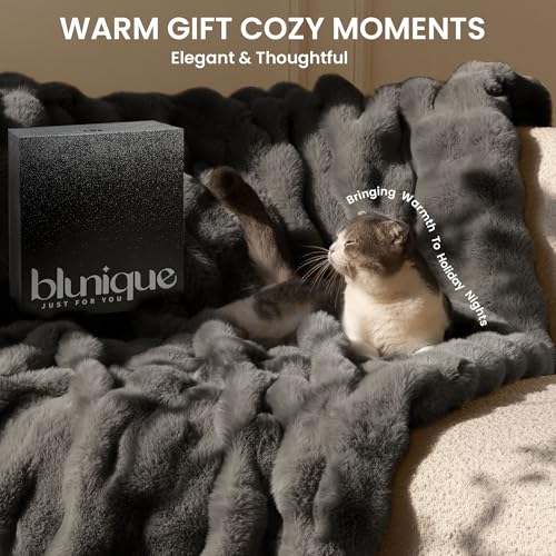 Electric Heated Blanket for Girls & Women, Soft & Luxurious,Faux Fur Heating Throw Blankets, 6 Heat Settings, Overheat Protection, Quick Heating, Memory Function, Giftable, 50"x60",Dark Taupe - color: Dark Taupe
