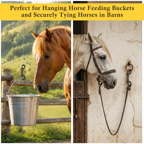 ERKOON 3.5 Inch Double Sided Clips Trigger Snaps for Horse (50 Pack) - size: 50 Pack