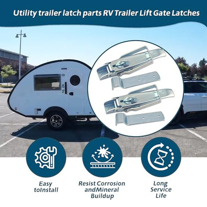 2Pcs Utility RV Trailer Lift Gate Latches for karavan Camper Trailer Latch