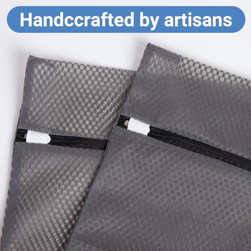 6Pcs Durable Honeycomb Mesh Laundry Bags for Delicates 12 x 16 Inches, Gray - color: 6pcs（12 x 16 Inches）