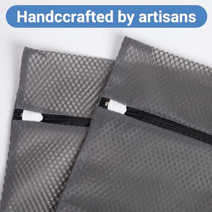 6Pcs Durable Honeycomb Mesh Laundry Bags for Delicates 12 x 16 Inches, Gray - color: 6pcs（12 x 16 Inches）