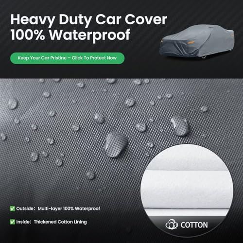 Waterproof Lexus RC(2014-2026) Car Cover with Breathable Vents, [Upgrade] Premium Covers with Cotton Liner and Zipper Door, Sun Rain Snow Dust Uv Protection.(Gift with Towel) - color: Lexus, size: Custom Fit Lexus RC+Towel+Bag