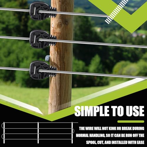 Blulu 16 Gauge Aluminum Electric Fence Wire High Conductivity, 1000 ft - size: 16 Gauge