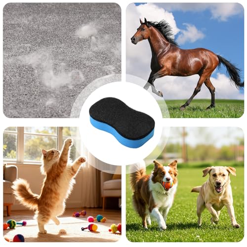 Horse Groomer Shower Sponge Grooming Tool for Cleaning and Massage,Reusable Versatility Brush Scrubber for Body Hair,1 Pack
