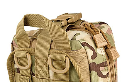 Scherber Premium IFAK Kit Trauma Pack | HSA/FSA Approved | SOF Tourniquet, QuikClot 4x4 HyFin Chest Seal, Israeli Bandage | Fully Stocked MOLLE Pouch for Gunshot, Bleeding, Major Wound Care (Camo) - color: Camouflage