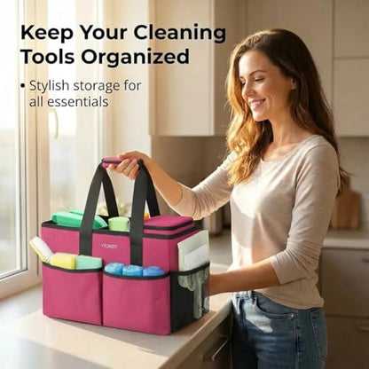 Ytonet Portable Cleaning Caddy with Handle, Water Resistant Cleaning Bag