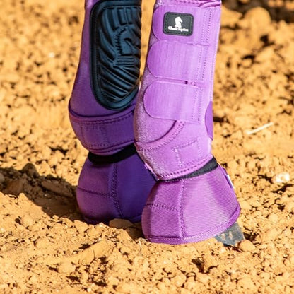Classic Equine Dyno Turn Bell Boots - color: Violet Purple, size: Small