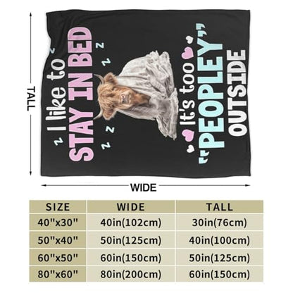 Highland Cow Blanket, Soft Plush Fleece Animal Throw Blanket - Cozy Warm Stuff Blankets Bedding Funny Cow Gifts for Women Girls Kids Adults 50"X60" - color: Highland Cow, size: 60"x50"