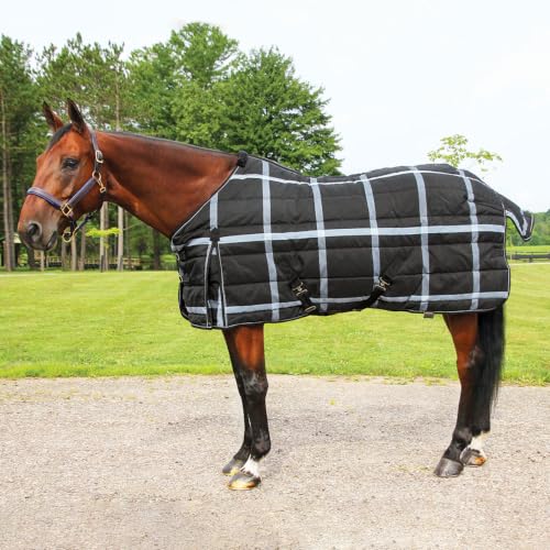 Country Pride Highland 1200D Lightweight Stable Blanket (70, BlackPlaid) - color: BlackPlaid, size: 70