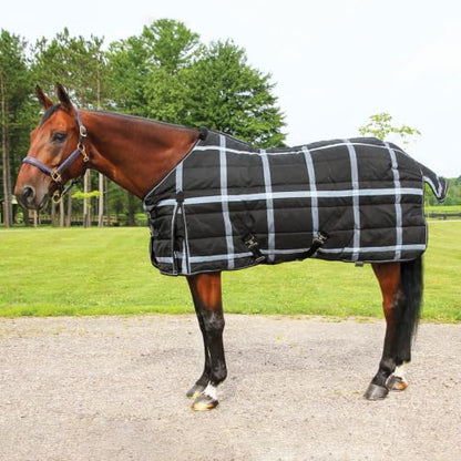Country Pride Highland 1200D Lightweight Stable Blanket (62, BlackPlaid) - color: BlackPlaid, size: 62