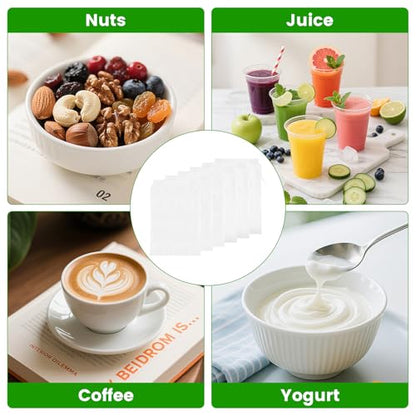 6 Pcs Nut Milk Bag Reusable Bulk, 100 & 200 Micron Nylon Mesh Strainer Bags, Mesh Bag for Juicing for for Efficient Cold Press Juicing, Nut Milk, Brewing & Straining (11.8" x 7.9")