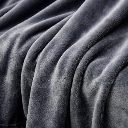 YISURE Waterproof Reversible Blanket for Bed King Size, 90"x80", Stain Proof Leakproof Bed Cover, Washable, Reusable, Protects Beds & Furniture from Spills, Stains & Splashes (Grey/Violet) | Large QueenSize Water Proof Reversible Intimacy blanket Bed Cove