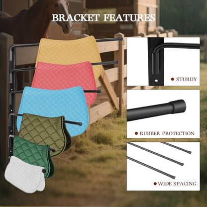 FAHKNS Saddle Pad Rack, 6 Bar Saddle Blanket Rack