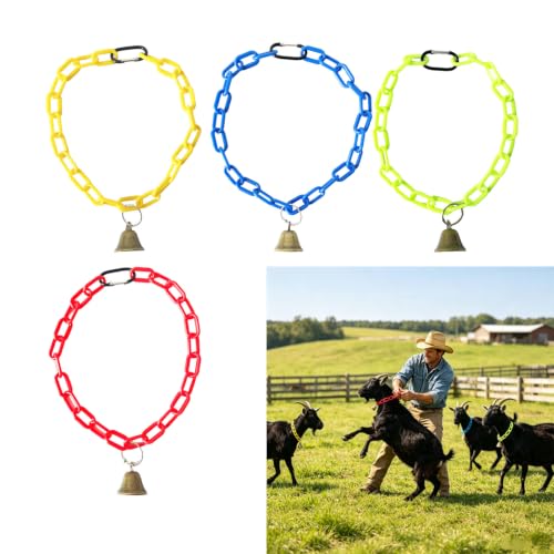 Goat Collar Breakaway Chain for Sheep Plastic Chain with Quick Release Link | plastic safety chain with quick release links for goats