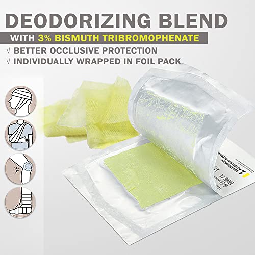 EVERLIT Xeroform Petrolatum Dressing | Sterile, Non-Adherent Occlusive Fine Mesh Gauze Pad | Non-Toxic, Gentle Patch for Burns, Laceration, Surgical Incisions & Skin Grafts (2" x 2" | Pack of 25) - size: 2" x 2" | Pack of 25