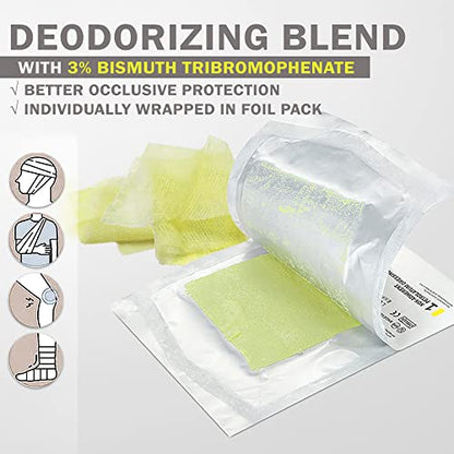 EVERLIT Xeroform Petrolatum Dressing | Sterile, Non-Adherent Occlusive Fine Mesh Gauze Pad | Non-Toxic, Gentle Patch for Burns, Laceration, Surgical Incisions & Skin Grafts (4" x 4" | Pack of 25) - size: 4" x 4" | Pack of 25
