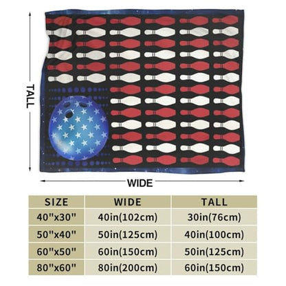 Super Cozy Soft Bowling Throw Blanket - Warm Plush Fluffy Women Men Lightweight Fleece Flannel Gifts for Kids Adults 50"X40" - color: Bowling, size: 50"x40"