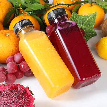 30pcs 10oz Empty Plastic Juice Bottles with Tamper Evident Caps - size: 10 ounces