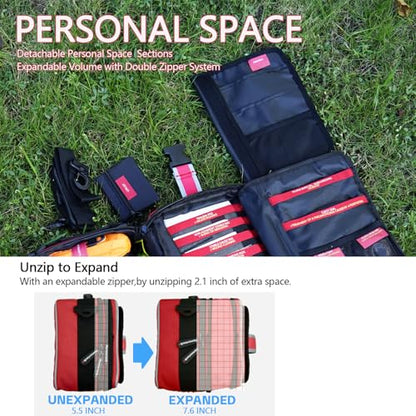 Advanced Comprehensive First Aid Kit with Well Organized Labelled Compartments Removable MOLLE System First Aid Trauma Kits for Car, Home,Camping, Office and etc.-401 Piece - size: Extra Extra Large