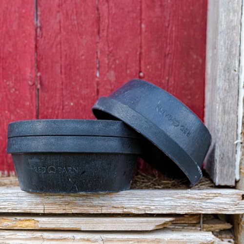 Red Barn Rubber Livestock Feed Pan - 1 Gallon