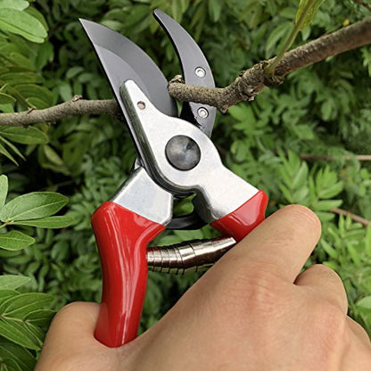 gonicc 8" Professional Sharp Bypass Pruning Shears (GPPS-1002) - color: Red Bypass Pruning Shears