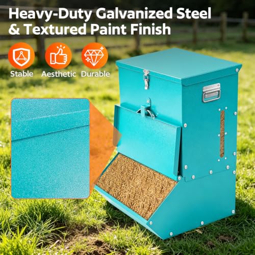 Single Door Hog Feeder, 2.2 Bushel Capacity Pig Feeder - size: 2.2 Bushel