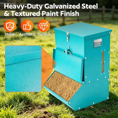 Single Door Hog Feeder, 2.2 Bushel Capacity Pig Feeder - size: 2.2 Bushel