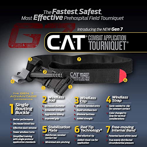 EVERLIT Advanced Trauma Kit, CAT GEN-7 Tourniquet, TCCC Compliant, Mil-Spec Nylon Laser Cut Pouch with 36" Splint, Military Combat Tactical IFAK for Emergency Bleeding Control - color: Woodland