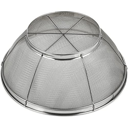 Juvale Stainless Steel Fine Mesh Strainer - Durable Rust-Resistant Mesh Colander - Ergonomic Handle Rice Colander - Ultra-Fine Flour Sifter - Dishwasher Safe with Stable Design - 11 in x 4 in, Silver