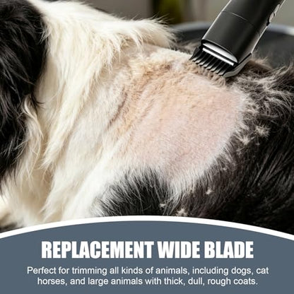 3Pack Dog Grooming Wide Blade,Detachable Pet Dog Grooming Blades,Compatible with Andis,Oster A5,Wahl km10 Clippers.（4FW+5FW+7FW） - color: 4+5+7FW