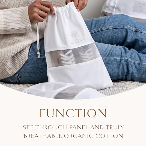 Hayden Hill Luxury Organic Cotton Dust Bags for Handbags Medium 3 Pack - size: Medium (16" W × 20" H)
