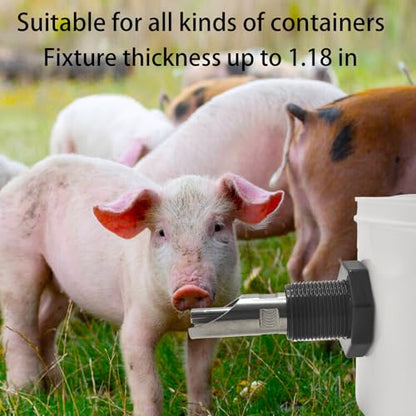 5 Pcs Automatic Pig Nipple Waterer for Barrel Kit
