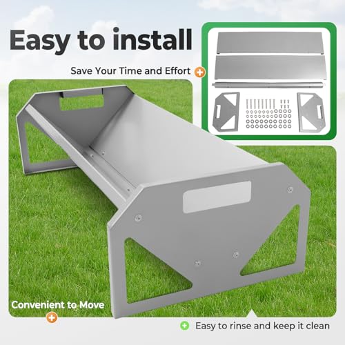Livestock Feeding Trough 22 Gallon Capacity 45" Hay Feeder Heavy - color: Silvery