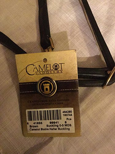 CAMELOT Basic Leather Adj Stable Halter w/Snap Sckln