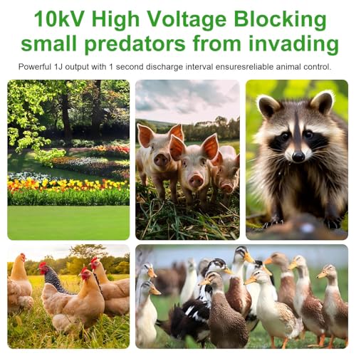 EF-07, 10KV Electric Fence Charger, 5 Miles 1 Joules Pulse Energy