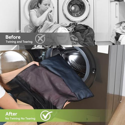 OTraki 2 Pack Durable Mesh Laundry Bags for Delicates 12x16 Inches | Breathable Washing Bags with Sturdy Zipper Reusable Lingerie Bags for Clothes Pants Underwear Bra Socks - size: 12 x 16 Inch