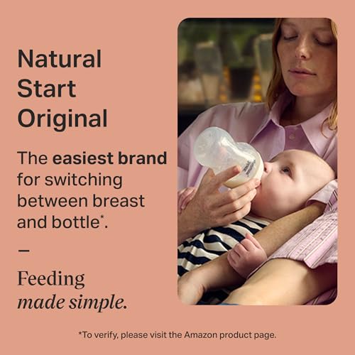 Tommee Tippee Natural Start Anti-Colic 9 oz BPA Free Baby Bottles, 0+ Months, Slow Flow Breast-Like Nipple, Self Sterilizing, Designed for Seamless Transition Between Bottle & Breast, Clear, Pack of 2 | Pack of 2, Slow Flow Breast-Like Nipple, Self-Steril