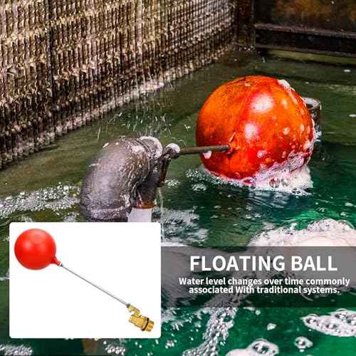 3/4 Inch float valve for water tank，water trough float valve | water float valve| Automatic Water Level Control for Water Tanks| Automatic stock tank | With 6 Inch Float Ball(2-Pack)