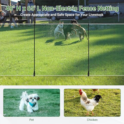 Temporary Fence with Posts 4' x 65' Suitable for Backyard, Garden - size: 4' x 65'