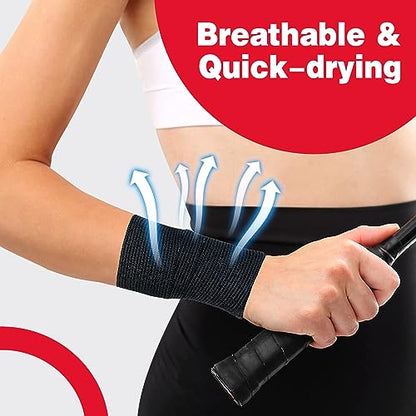 AZEN 8 Pack Self Adhesive Bandage Wrap, 2" X 5 Yards Elastic Cohesive Bandage Wrap, Black Athletic Tape, Vet Wrap, Ankle Tape, Tattoo Grip Tape Wrap - color: Black