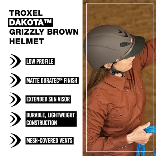 Troxel Troxel Dakota Horseback Riding Helmet - color: Grizzly Brown, size: Medium