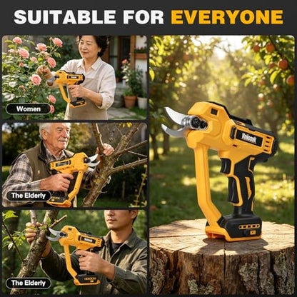 Electric Pruning Shears Cordless Pruner Shears Compatible with DeWalt 20V Battery (No Battery) Perfect for Tree Trimming Gardening, Garden Orchard (Electric Pruning Shears)