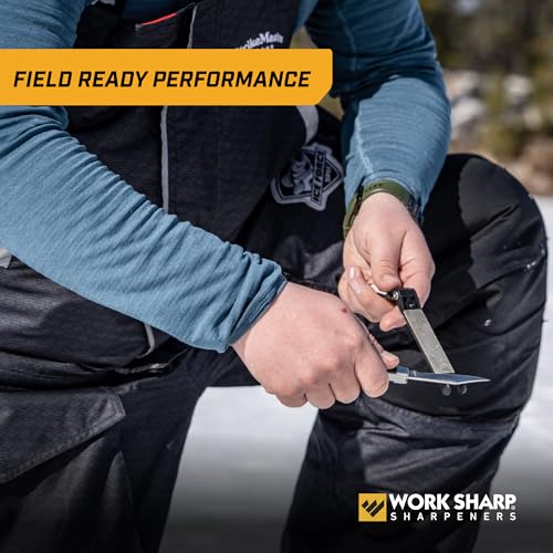 Work Sharp Folding Field Sharpener for Knives and Tools - Compact Portable Knife Edge Maintenance Gear For Tradesmen Craftsmen & Outdoor Professionals