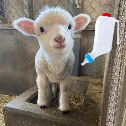 Lamb Feeding Bottle Clear Scale Milk Feeder Drinking Nipple