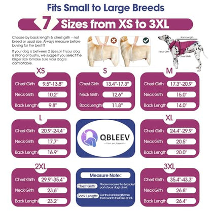 QBLEEV Reversible Dog Jacket, Windproof Dog Coat, Lightweight Puffer Vest - color: Violet-Blue, size: XX-Large