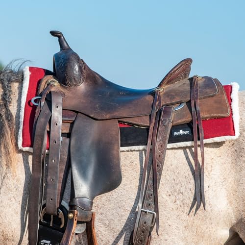 Classic Equine Performance Trainer Saddle Pad, Felt Top, Maroon