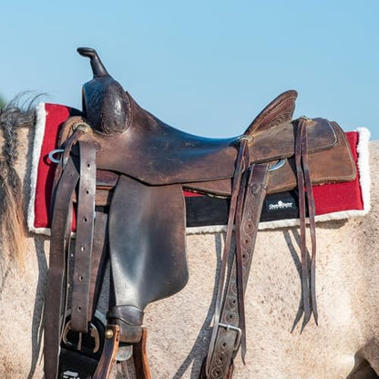 Classic Equine Performance Trainer Saddle Pad, Felt Top, Maroon