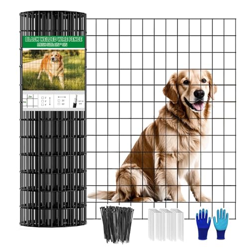 Welded Wire Fence 36inch x 50ft Roll,16 Gauge 2" x 3" Mesh Black